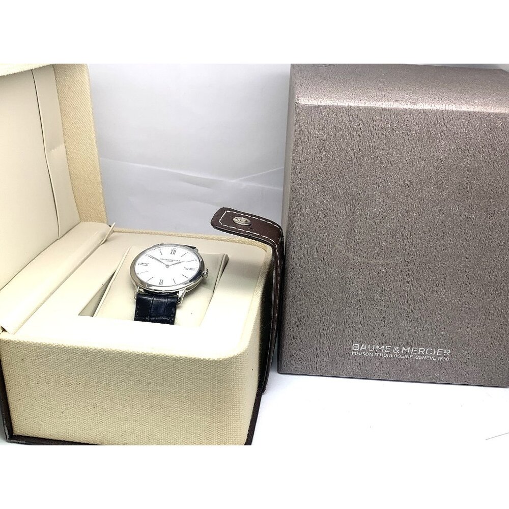 Baume & Mercier Men's Watch 10323 Classima Swiss Quartz White Dial Leather 40mm - Picture 3 of 14